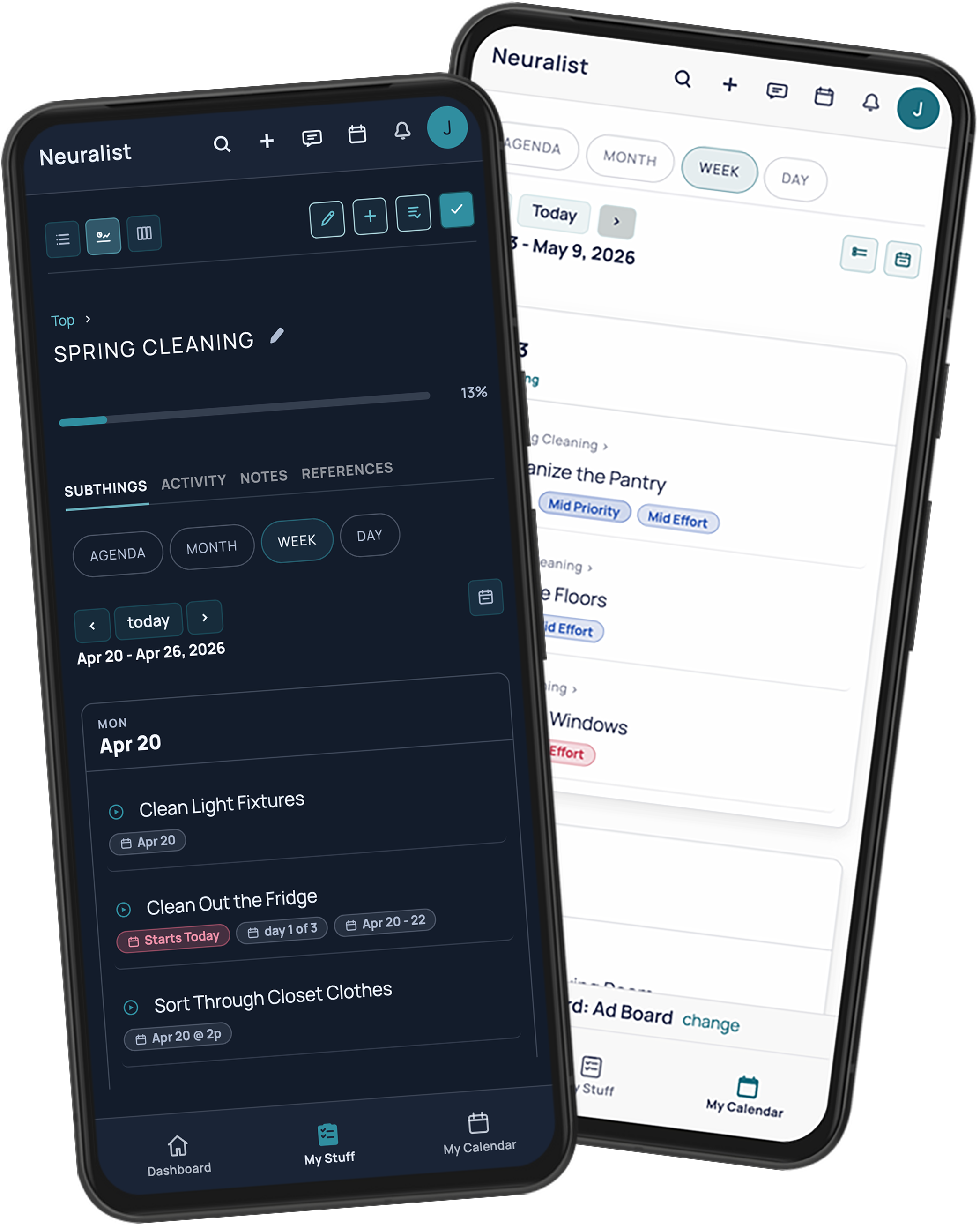 Neuralist dashboard shown across desktop and mobile devices